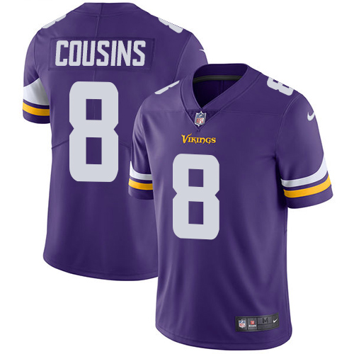 Minnesota Vikings #8 Limited Kirk Cousins Purple Nike NFL Home Men Jersey Vapor Untouchable
